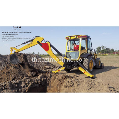 Backhoe Excavator Wheel Loader Excavator พร้อมถัง 1CBM